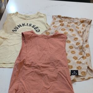 Trendy Kids Sleeveless Tops - Peach, Cream, and Beige